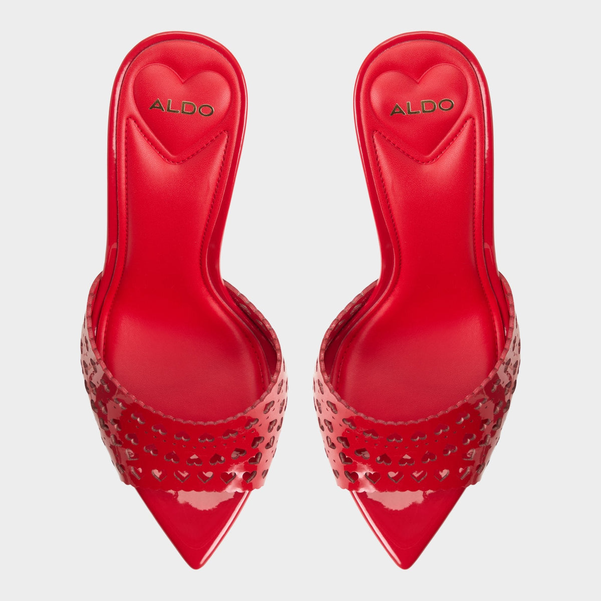 Lovemule in Medium Red - Heeled mule, Stiletto heel | Aldo Signature