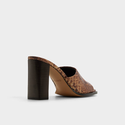 Re in Sophia Brown Multi14190695 - Heeled mule, Block heel | Aldo Featured