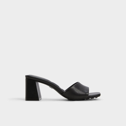 Tisha Black Women's Heeled mules - Heeled mule, Block heel | Aldo Recommended