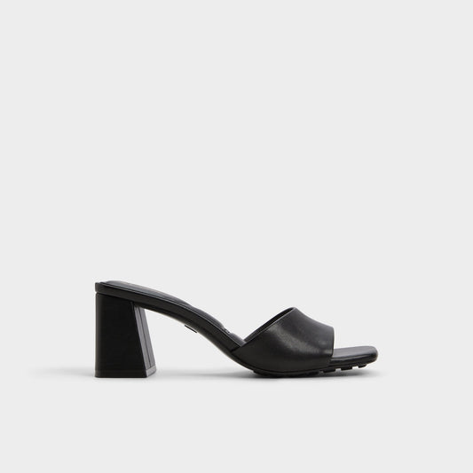 Tisha Black Women's Heeled mules - Heeled mule, Block heel | Aldo Recommended