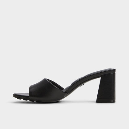 Tisha Black Women's Heeled mules - Heeled mule, Block heel | Aldo Recommended
