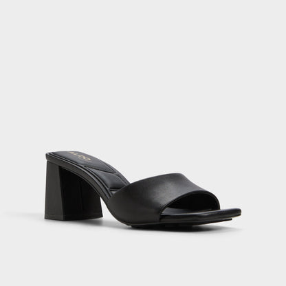 Tisha Black Women's Heeled mules - Heeled mule, Block heel | Aldo Recommended