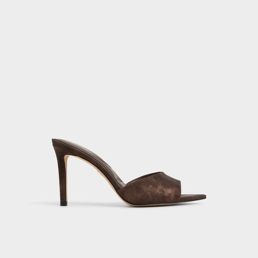 Anniebrilden Dark Brown Women's Mule slides - Heeled mule, Stiletto heel | Aldo Exclusive