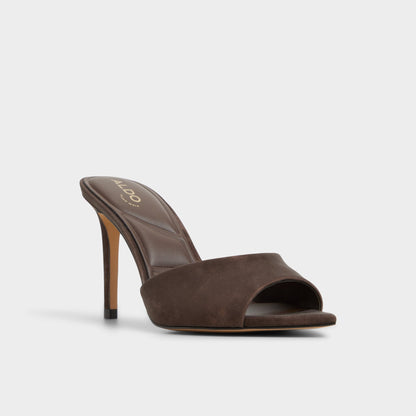 Anniebrilden Dark Brown Women's Mule slides - Heeled mule, Stiletto heel | Aldo Exclusive
