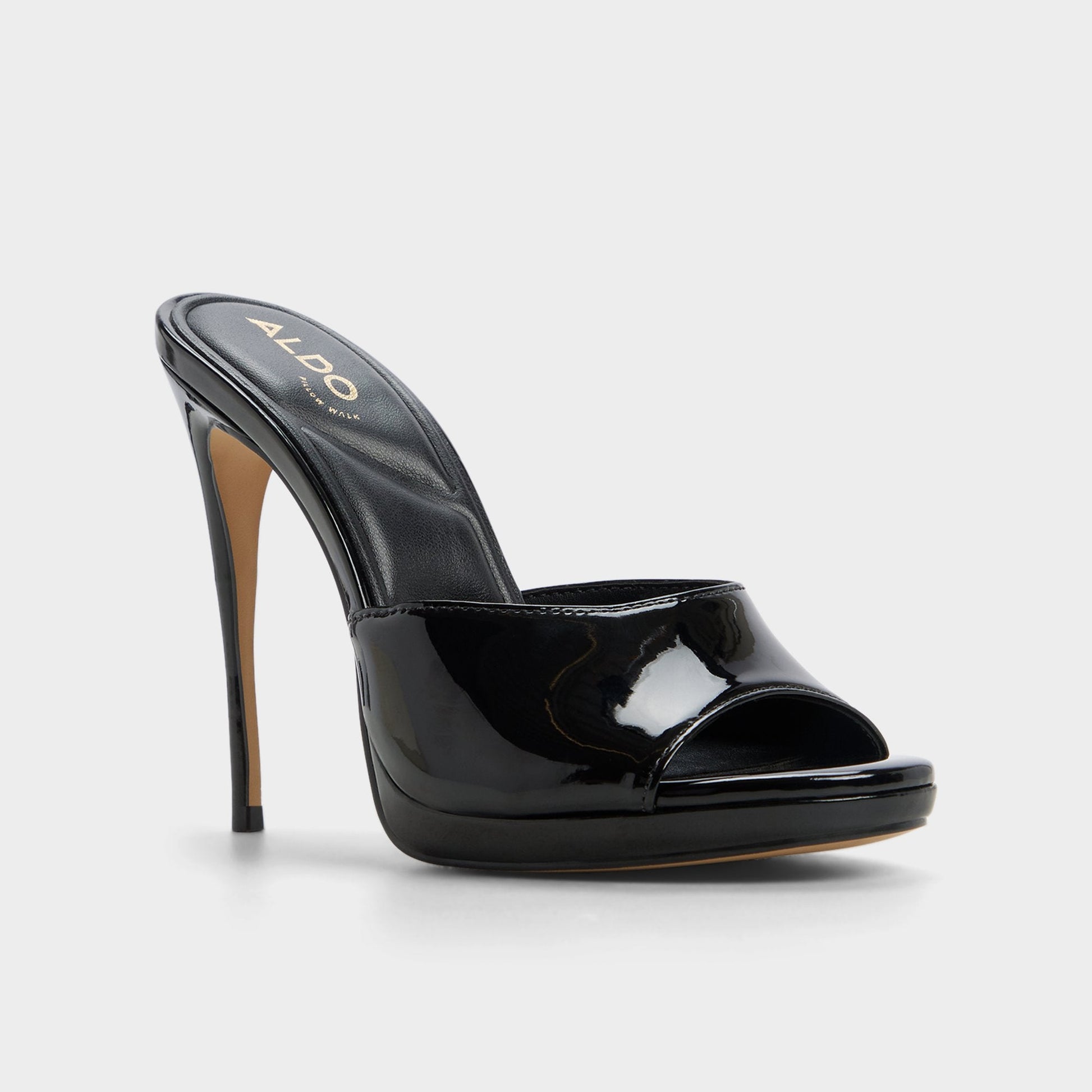 Rivieraa in Black - Heeled mule, Platform | Aldo Signature