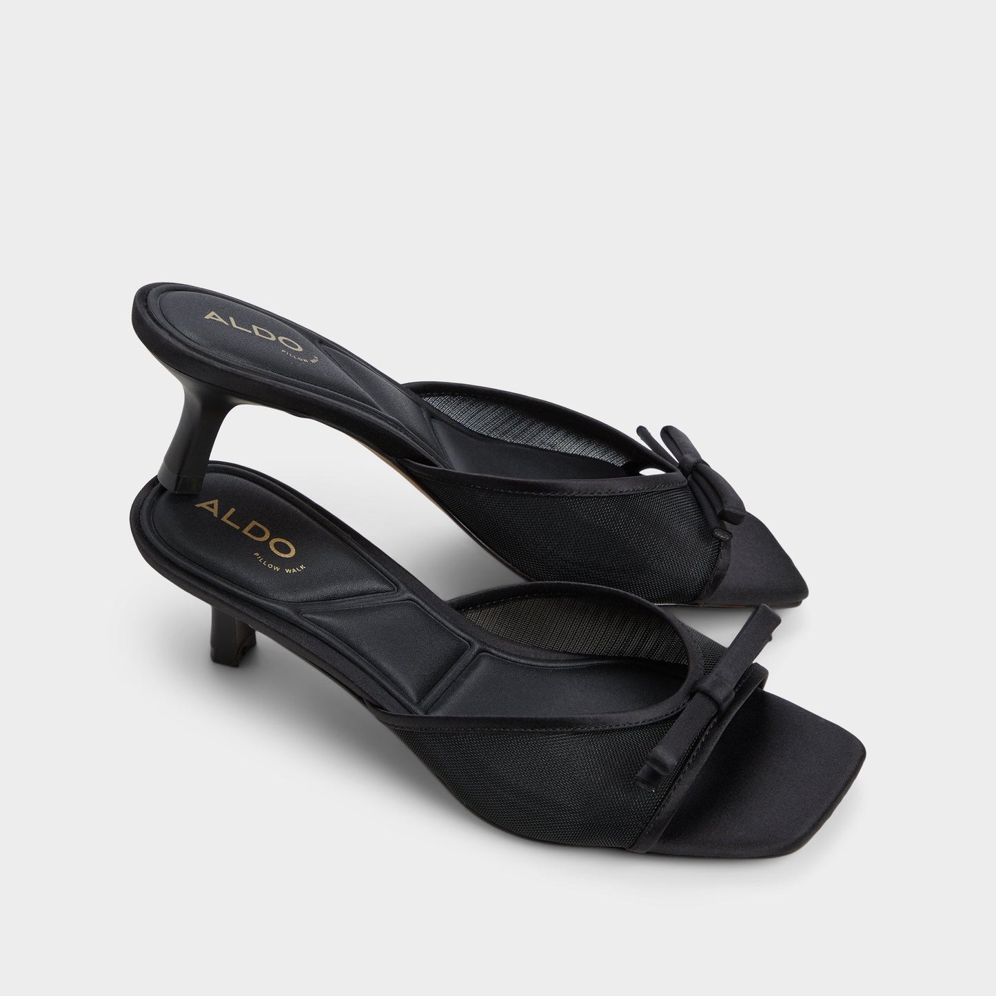 Begoniaa Black Women's Heeled mules - Heeled mule, Kitten heel | Aldo Essential
