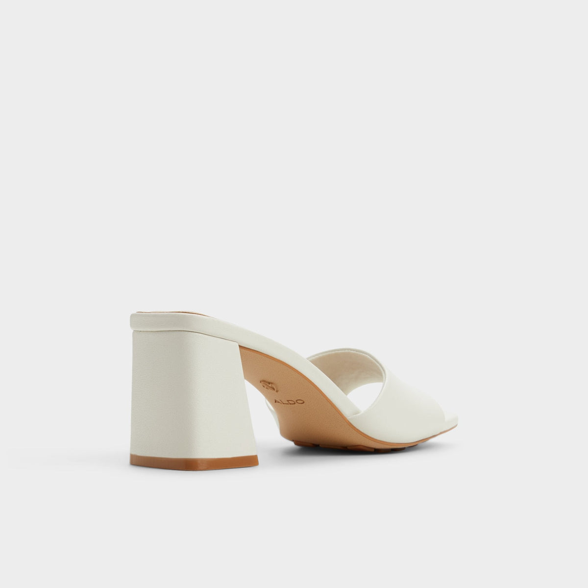 Tisha White Women's Heeled mules - Heeled mule, Block heel | Aldo Premium