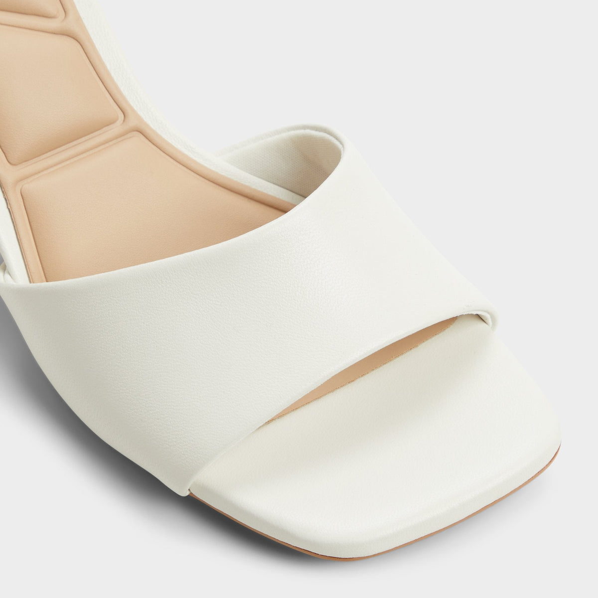 Tisha White Women's Heeled mules - Heeled mule, Block heel | Aldo Premium