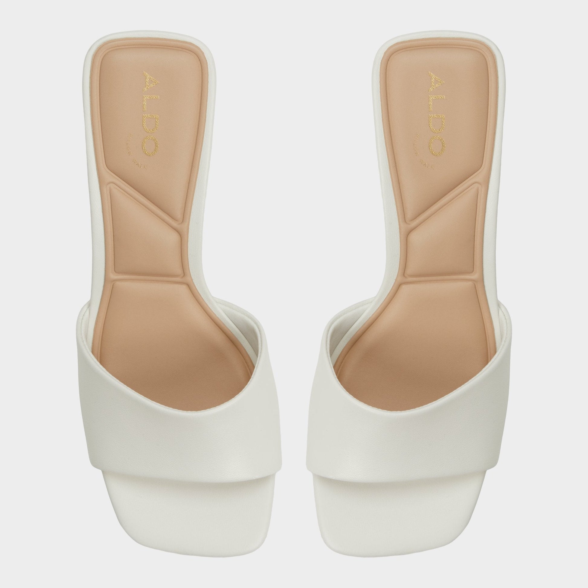 Tisha White Women's Heeled mules - Heeled mule, Block heel | Aldo Premium