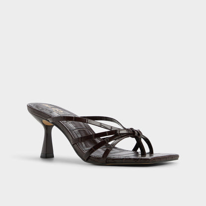 Lumera in Dark Brown - Heeled mule, Stiletto heel | Aldo Best Seller