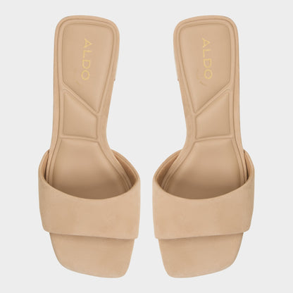 Tisha Beige Women's Heeled mules - Heeled mule, Block heel | Aldo Trending