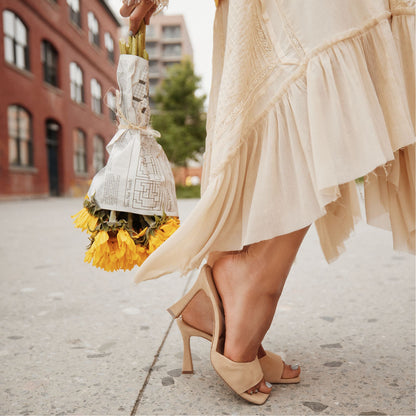 Jennifer in Medium Beige - Heeled mule, Stiletto heel | Aldo Exclusive