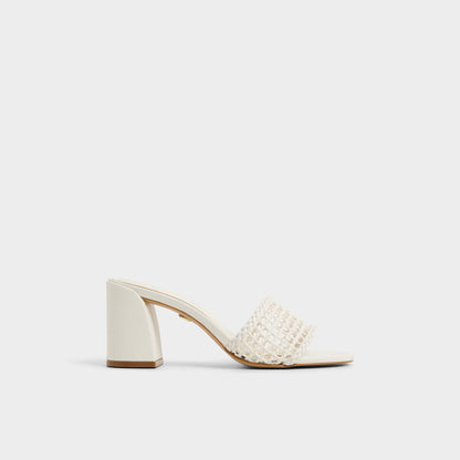 Beachdate White/Bone Women's Block heels - Heeled mule, Block heel | Aldo Signature