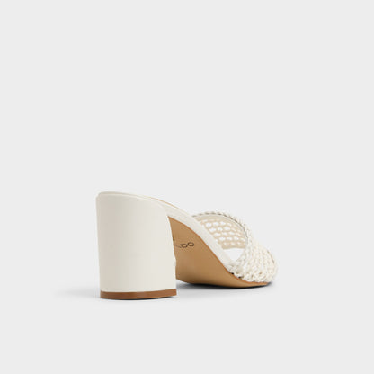 Beachdate White/Bone Women's Block heels - Heeled mule, Block heel | Aldo Signature