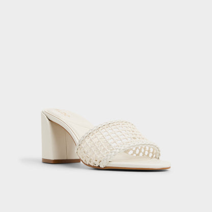 Beachdate White/Bone Women's Block heels - Heeled mule, Block heel | Aldo Signature