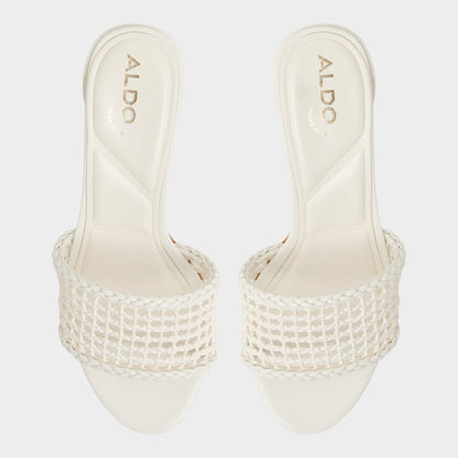 Beachdate White/Bone Women's Block heels - Heeled mule, Block heel | Aldo Signature
