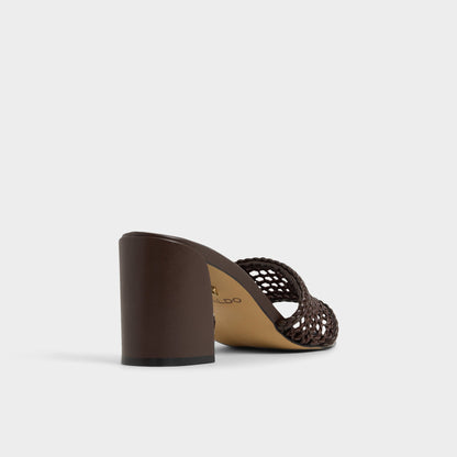 Beachdate Dark Brown Women's Block heels - Heeled mule, Block heel | Aldo Classic