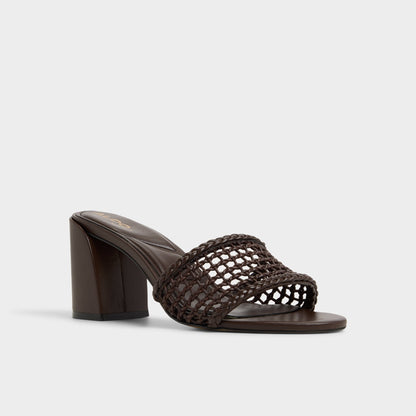 Beachdate Dark Brown Women's Block heels - Heeled mule, Block heel | Aldo Classic