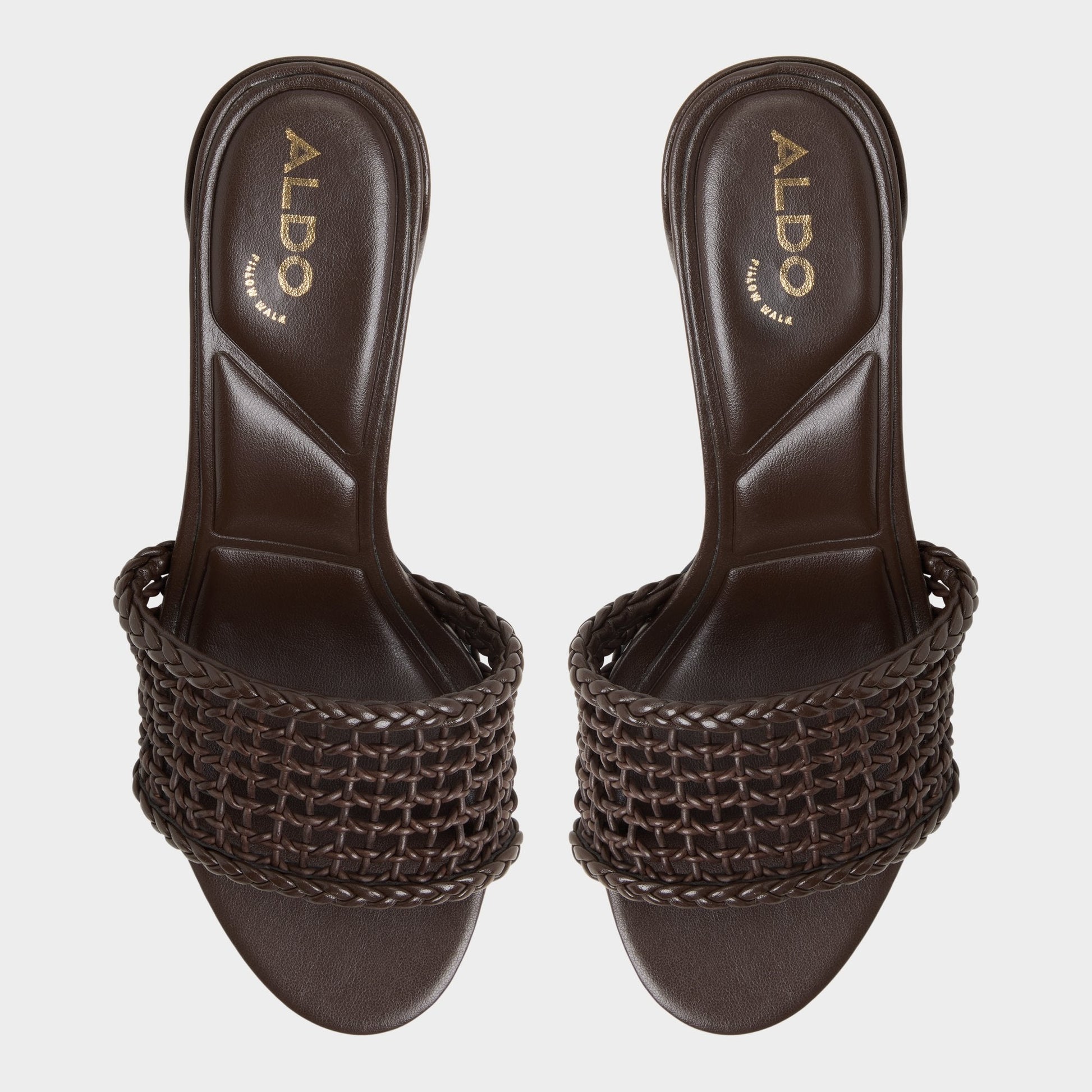 Beachdate Dark Brown Women's Block heels - Heeled mule, Block heel | Aldo Classic