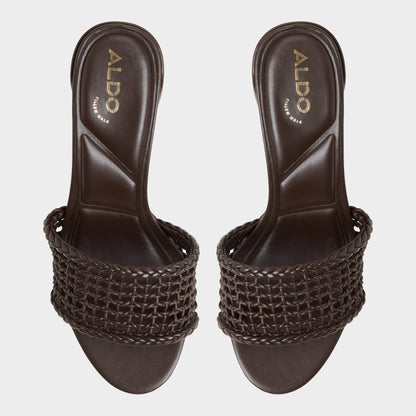 Beachdate Dark Brown Women's Block heels - Heeled mule, Block heel | Aldo Classic