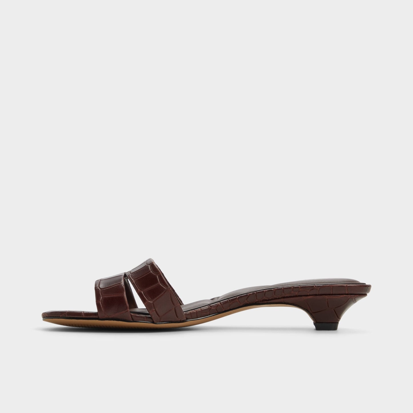 Scarletta Dark Brown Women's Heeled mules - Heeled mule, Kitten heel | Aldo Essential