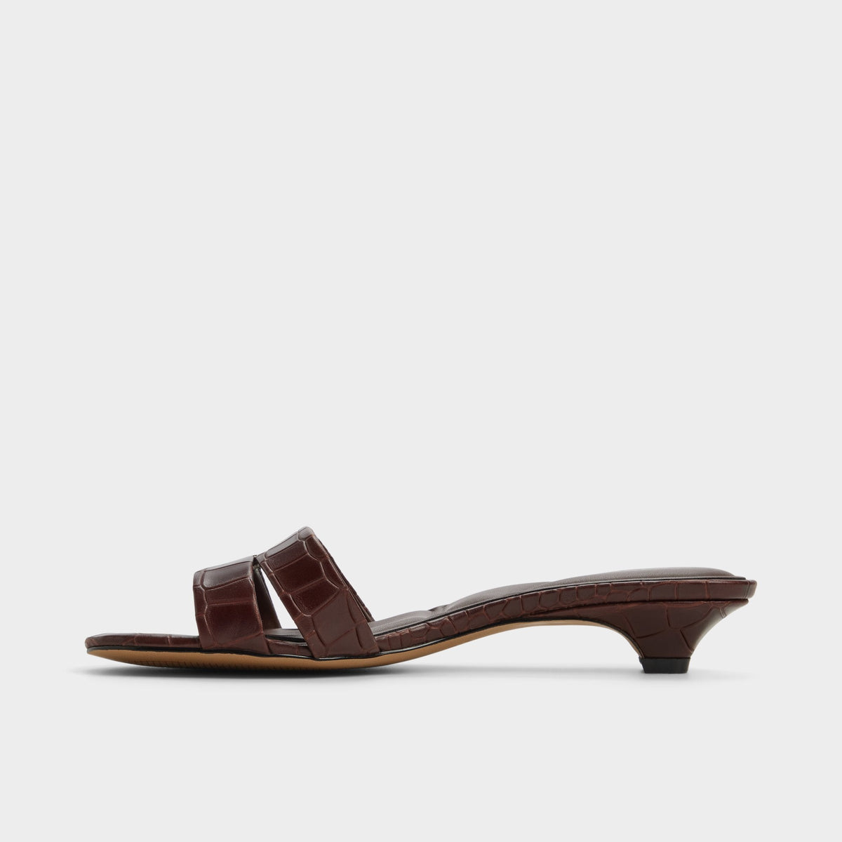 Scarletta Dark Brown Women's Heeled mules - Heeled mule, Kitten heel | Aldo Essential