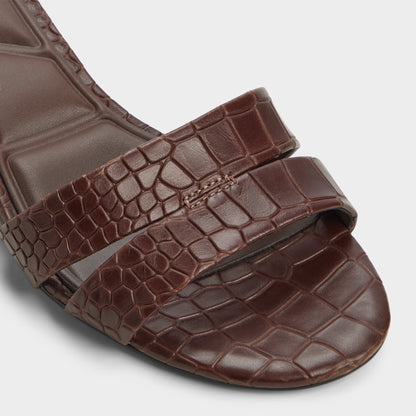 Scarletta Dark Brown Women's Heeled mules - Heeled mule, Kitten heel | Aldo Essential