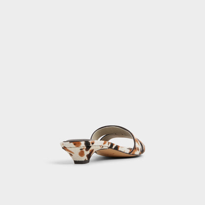 Scarletta White/Black Women's Heeled mules - Heeled mule, Kitten heel | Aldo Popular