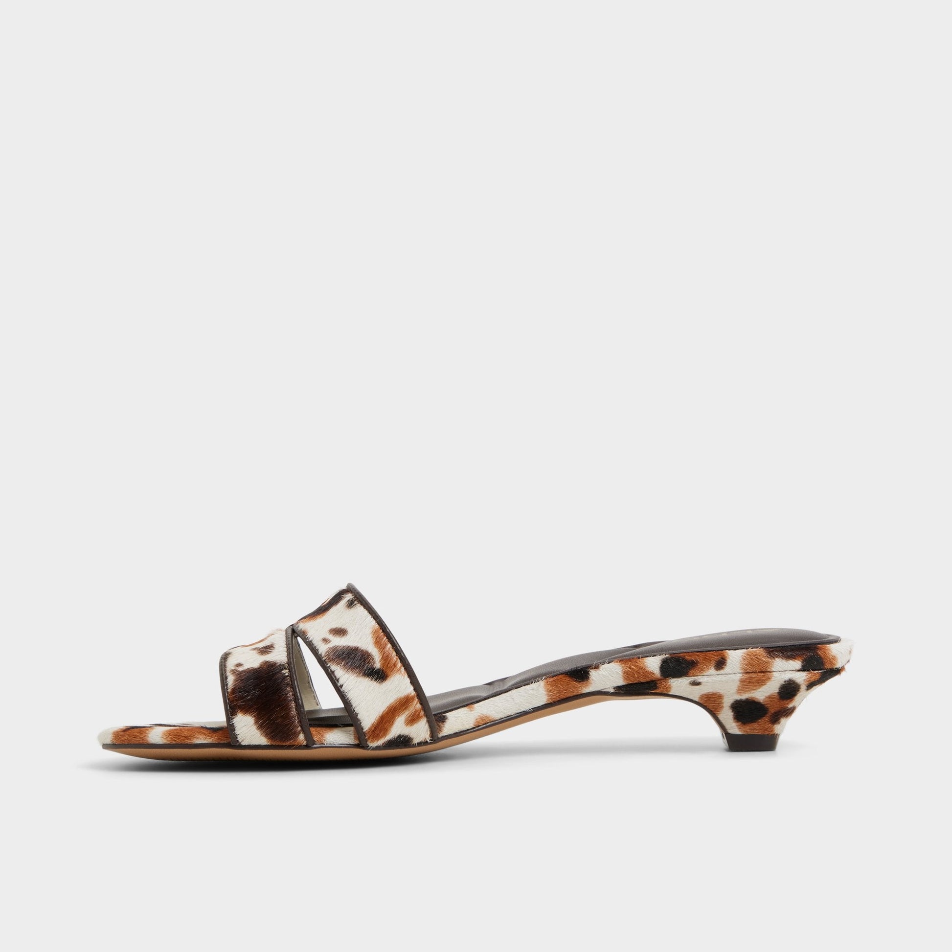 Scarletta White/Black Women's Heeled mules - Heeled mule, Kitten heel | Aldo Popular