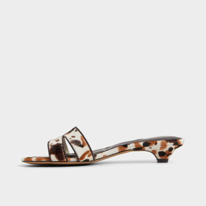 Scarletta White/Black Women's Heeled mules - Heeled mule, Kitten heel | Aldo Popular
