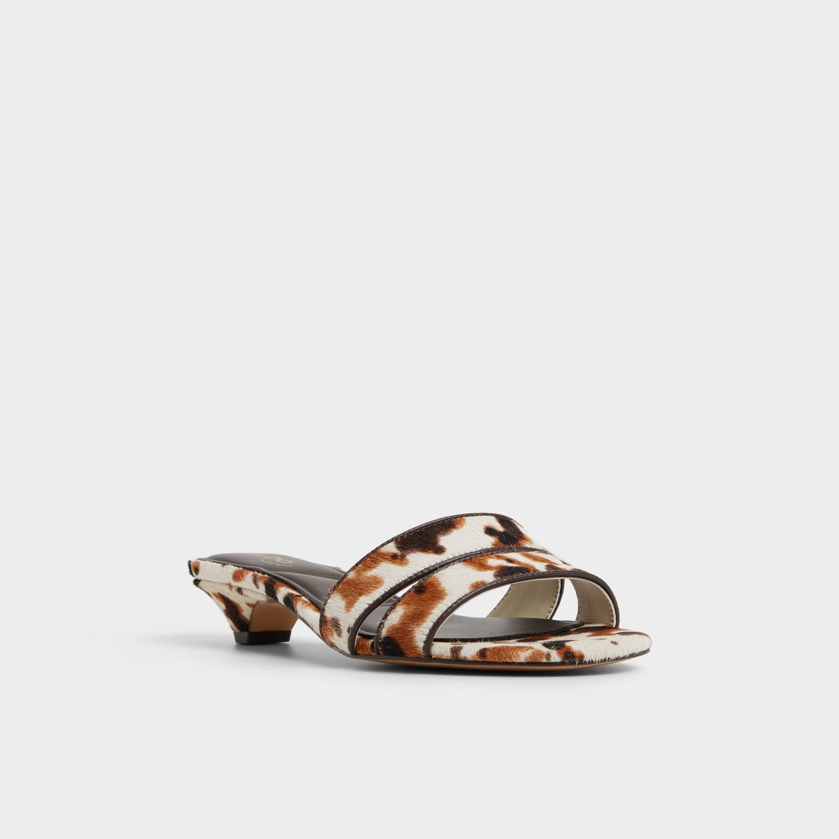 Scarletta White/Black Women's Heeled mules - Heeled mule, Kitten heel | Aldo Popular