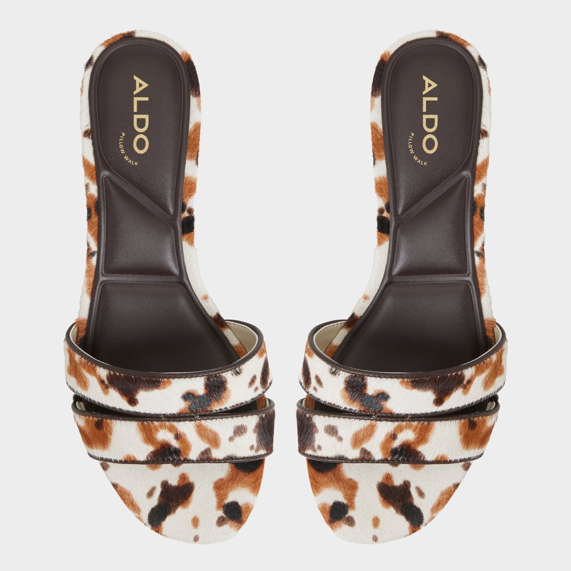 Scarletta White/Black Women's Heeled mules - Heeled mule, Kitten heel | Aldo Popular