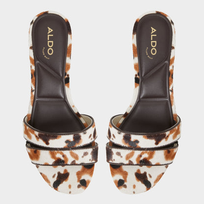 Scarletta White/Black Women's Heeled mules - Heeled mule, Kitten heel | Aldo Popular