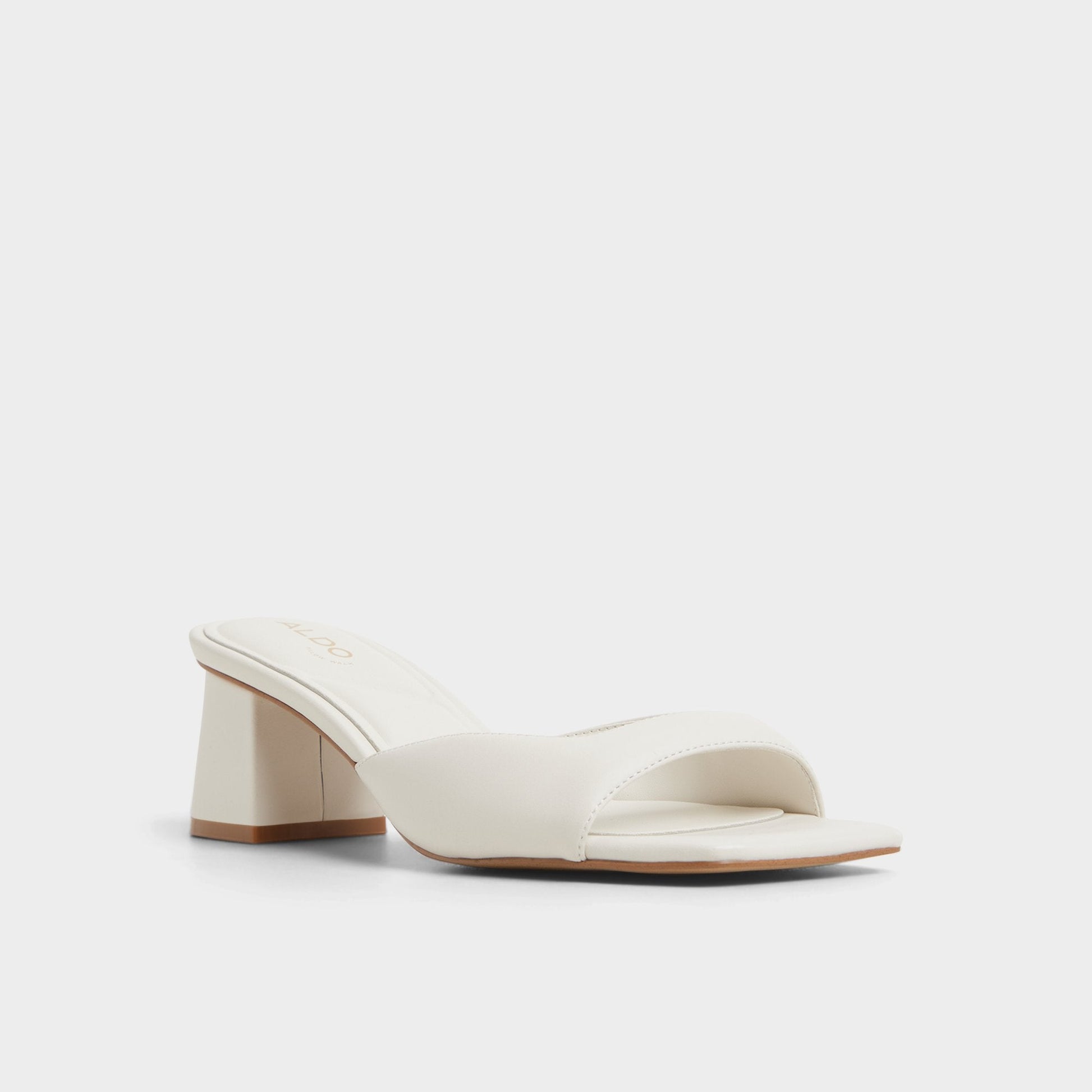 Aneky in White Bone - Heeled mule, Block heel | Aldo Best Seller