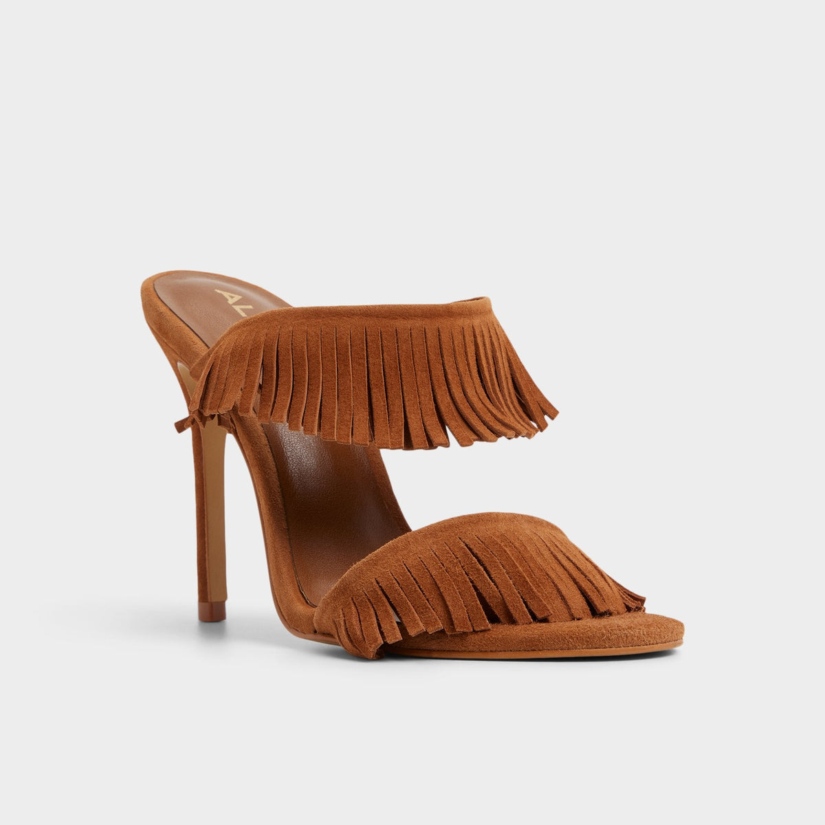 Nahanie in Medium Brown - Heeled mule, Stiletto heel | Aldo Exclusive