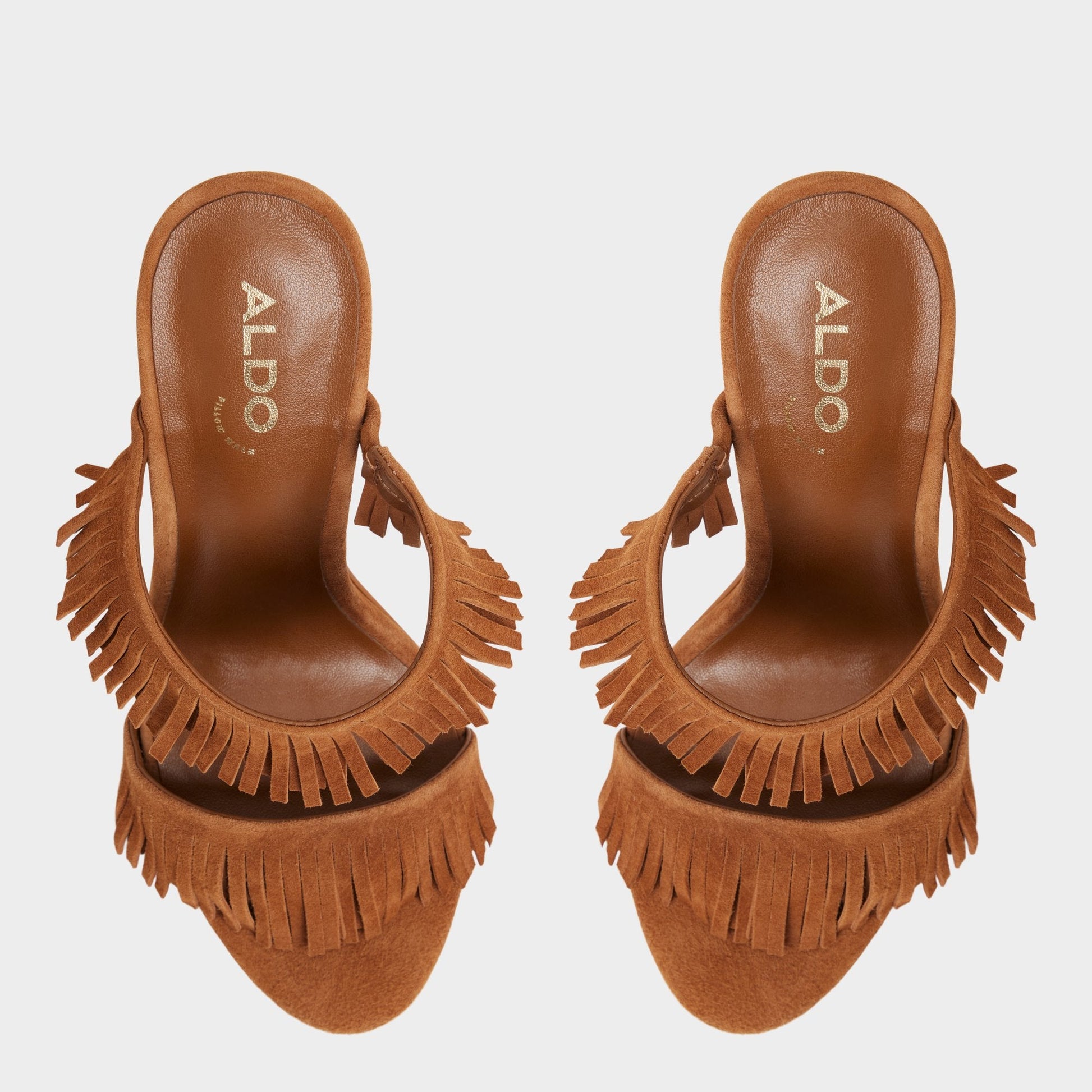 Nahanie in Medium Brown - Heeled mule, Stiletto heel | Aldo Exclusive