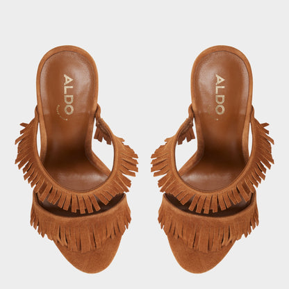 Nahanie in Medium Brown - Heeled mule, Stiletto heel | Aldo Exclusive