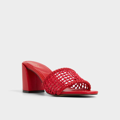 Beachdate Bright Red Women's Block heels - Heeled mule, Block heel | Aldo Classic