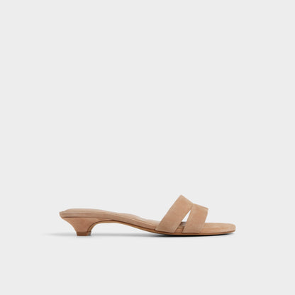 Scarletta Medium Brown Women's Heeled mules - Heeled mule, Kitten heel | Aldo Essential