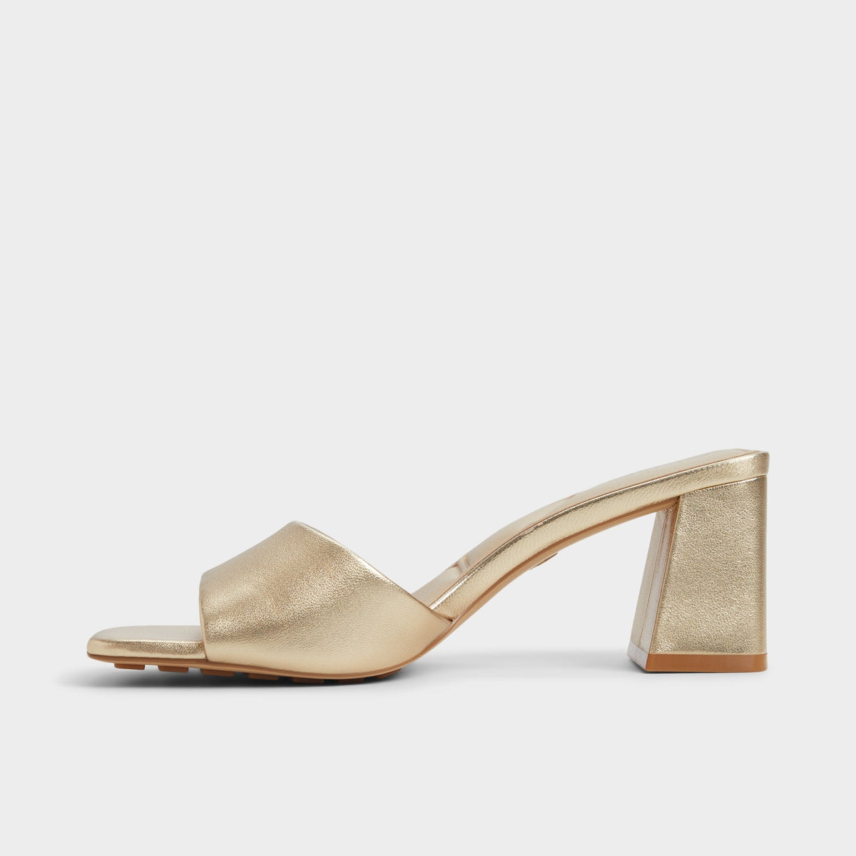 Tisha Gold Women's Heeled mules - Heeled mule, Block heel | Aldo New