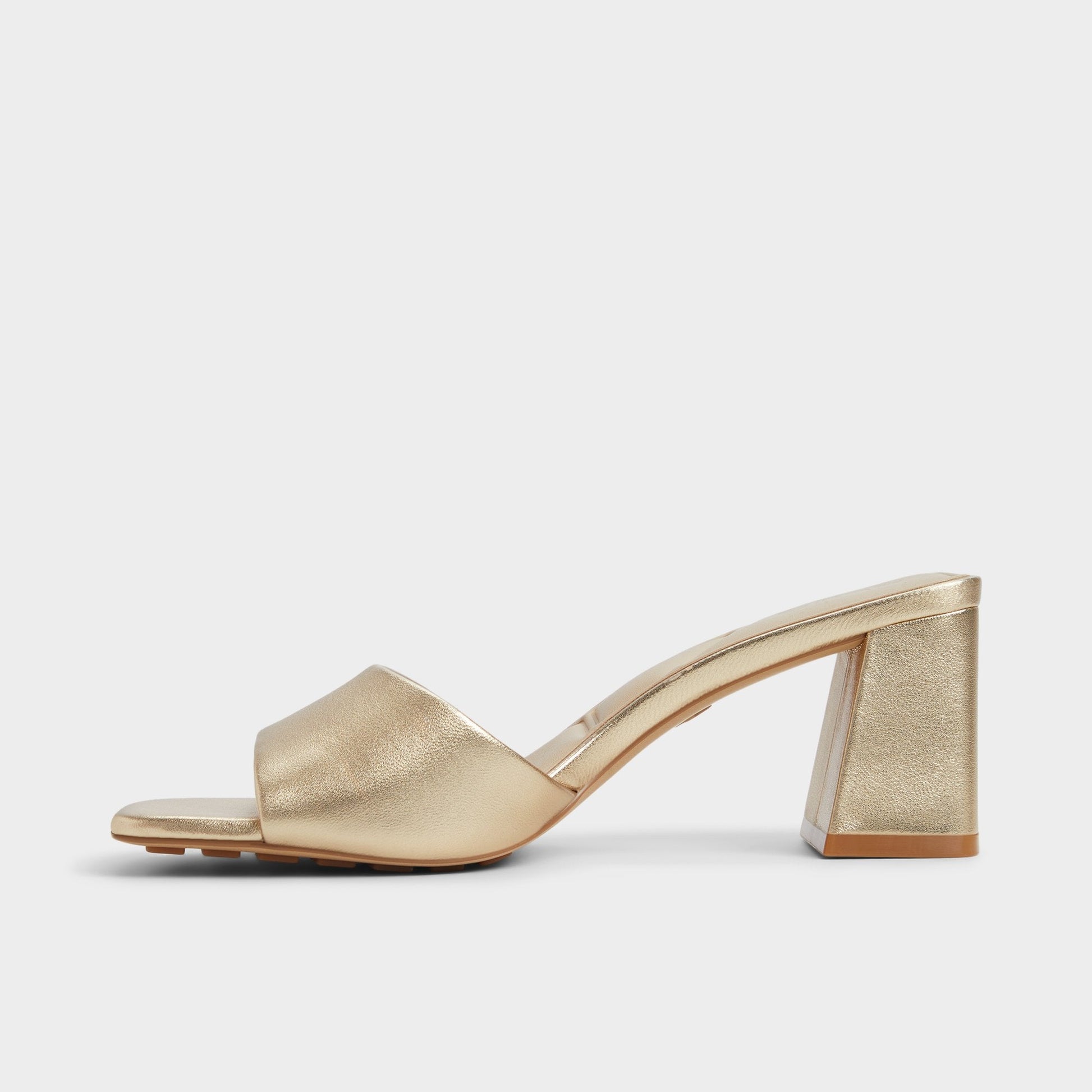 Tisha Gold Women's Heeled mules - Heeled mule, Block heel | Aldo New