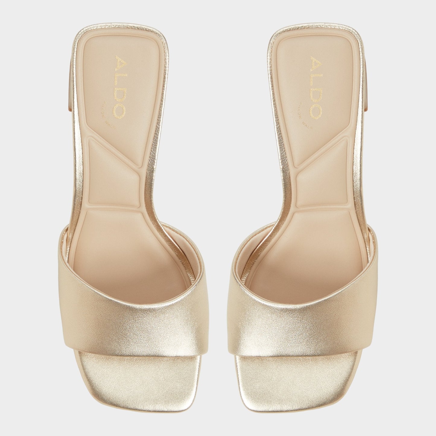 Tisha Gold Women's Heeled mules - Heeled mule, Block heel | Aldo New