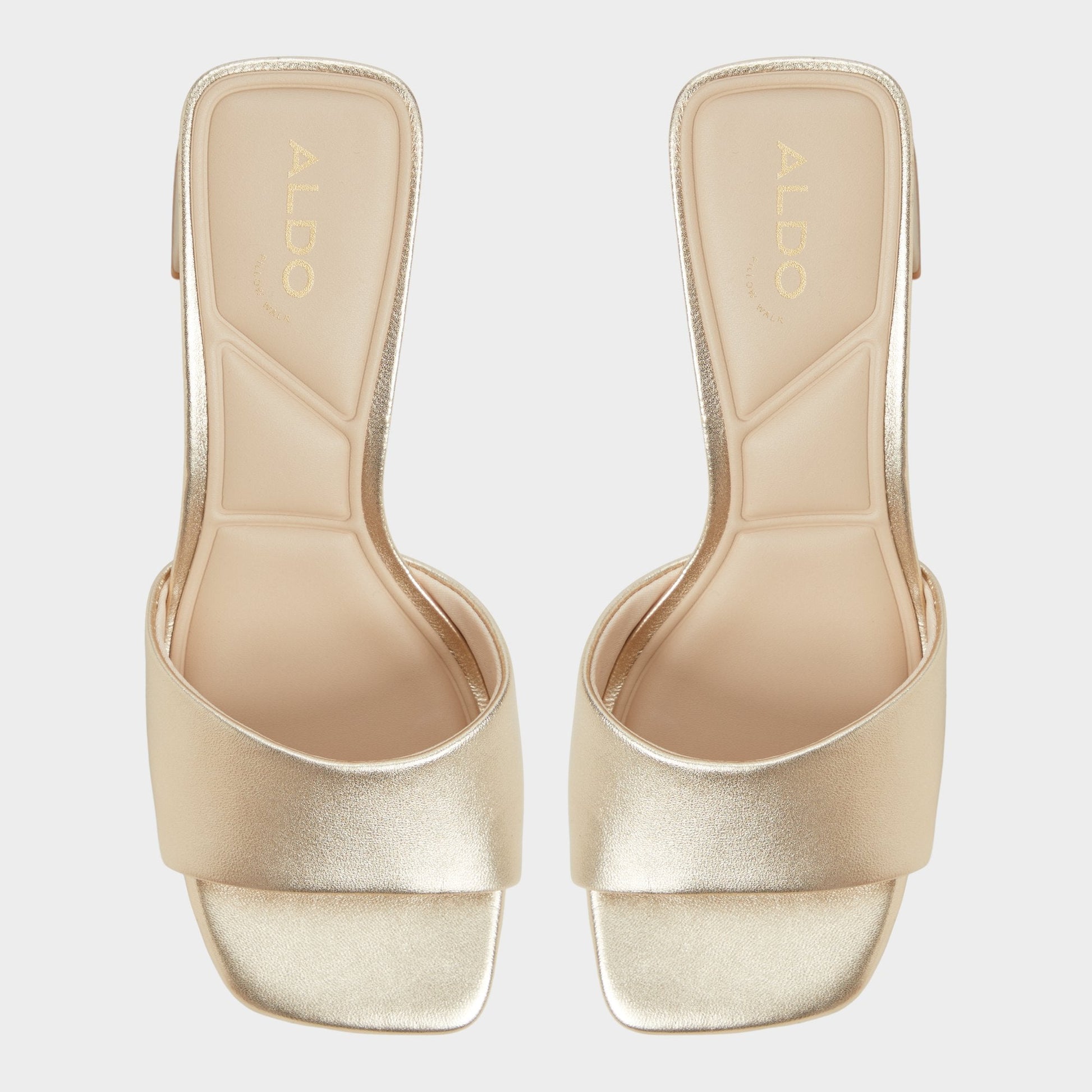 Tisha Gold Women's Heeled mules - Heeled mule, Block heel | Aldo New