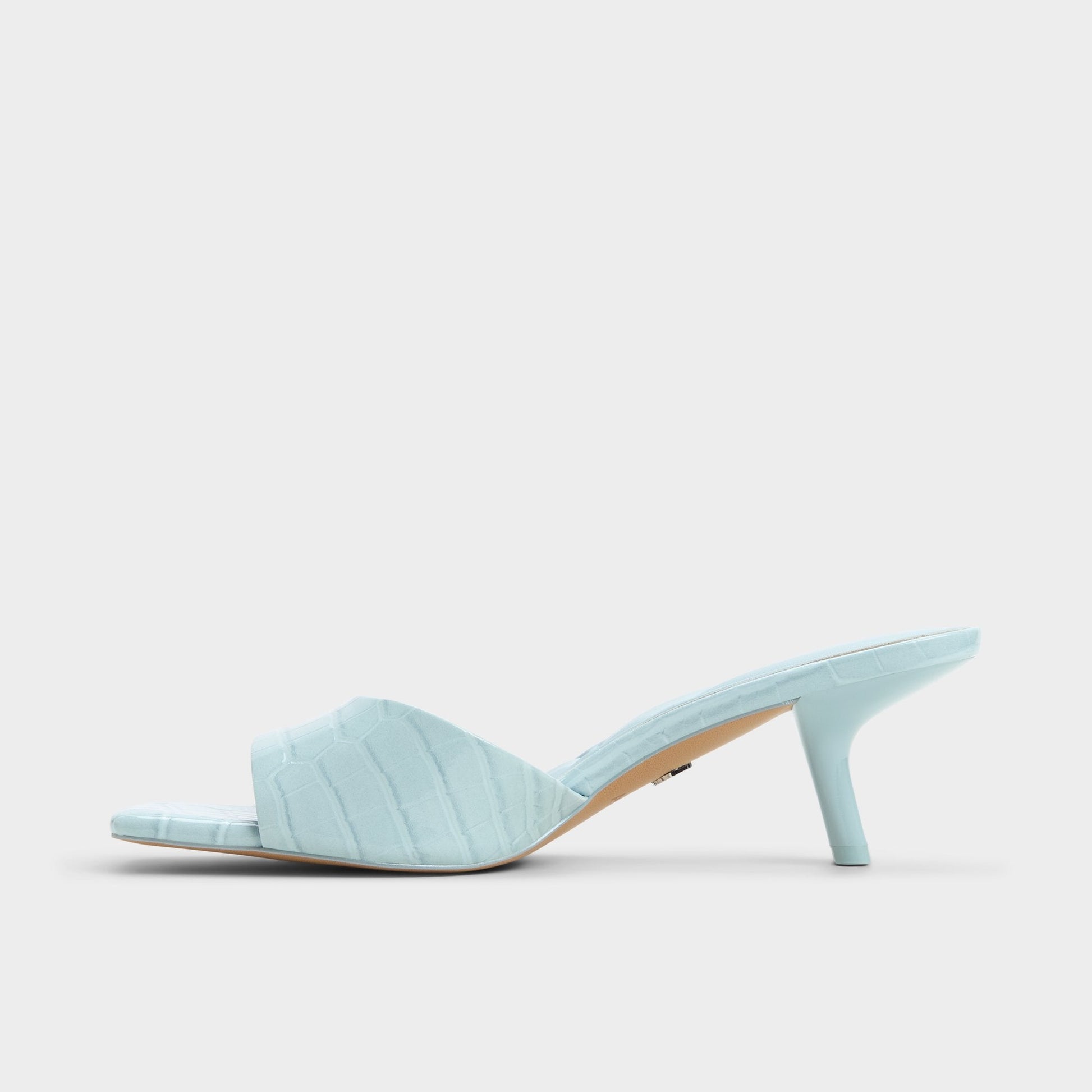 Enchanting Pastel Blue Women's Heeled mules - Heeled mule, Kitten heel | Aldo New