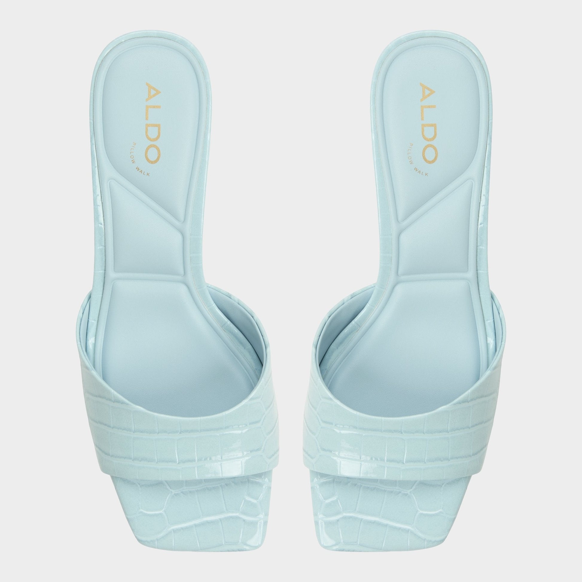 Enchanting Pastel Blue Women's Heeled mules - Heeled mule, Kitten heel | Aldo New