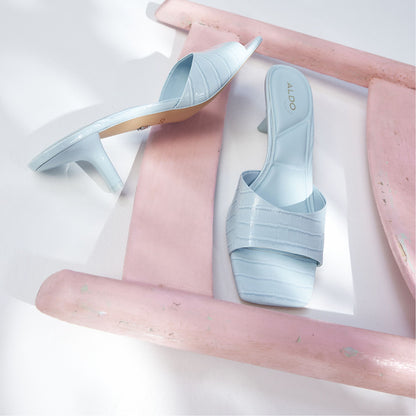 Enchanting Pastel Blue Women's Heeled mules - Heeled mule, Kitten heel | Aldo New