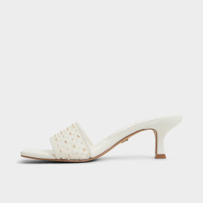 Pearlia White Women's Heeled mules - Heeled mule | Aldo Featured