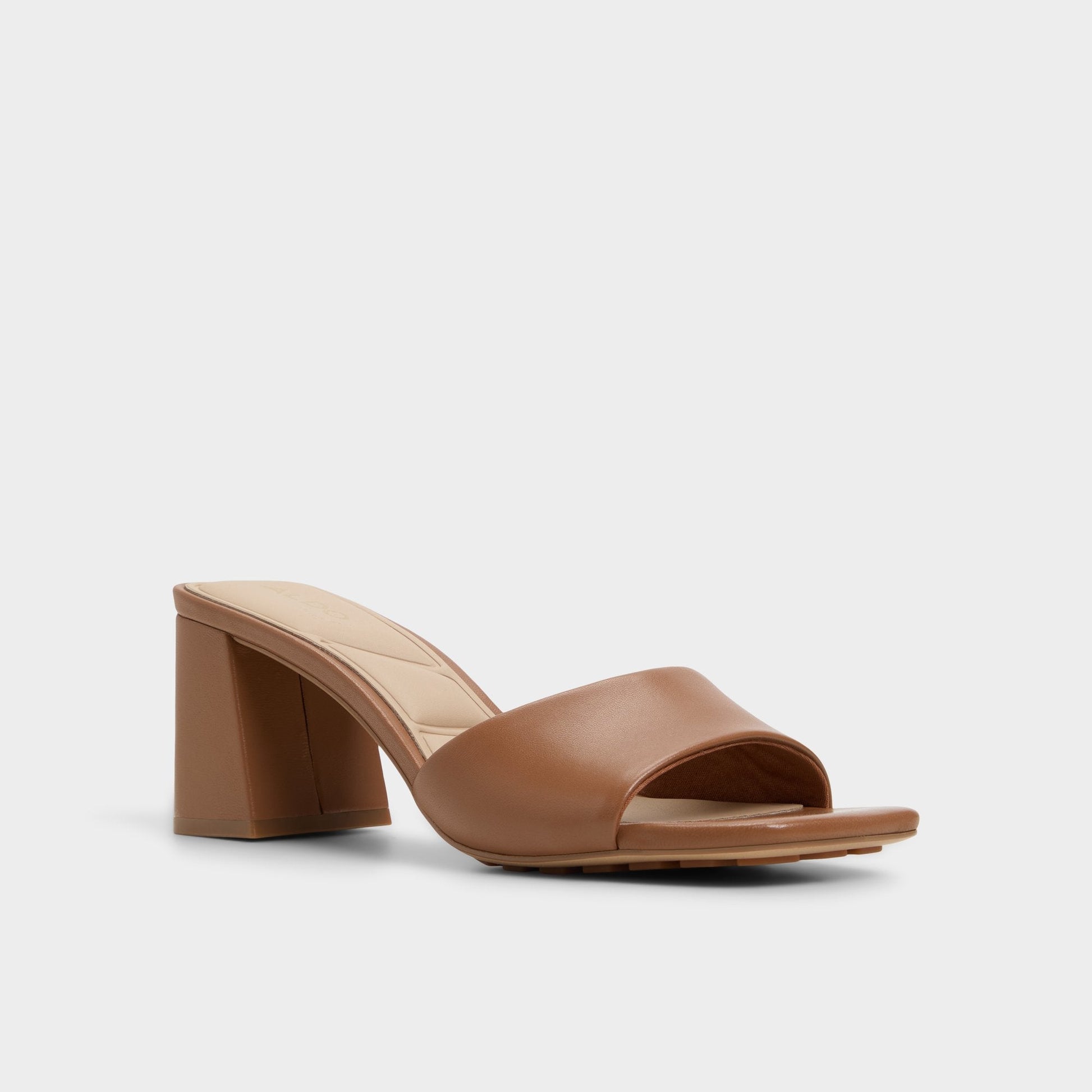 Tisha Tan Women's Heeled mules - Heeled mule, Block heel | Aldo Classic