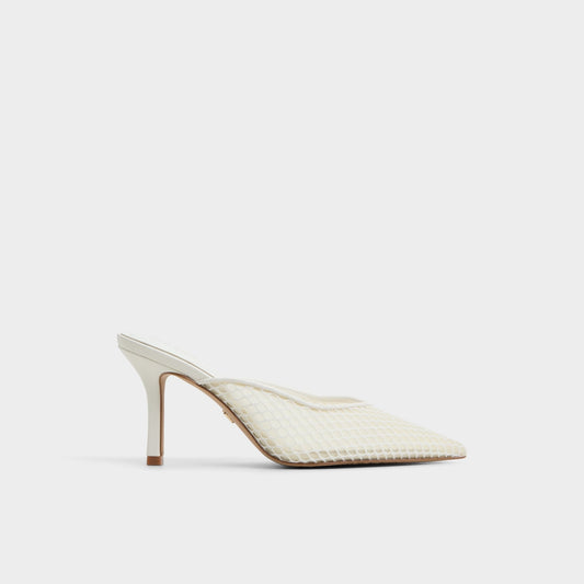 Gamilia Open White Textile Mesh Women's Kitten heels - Heeled mule, Kitten heel | Aldo Essential