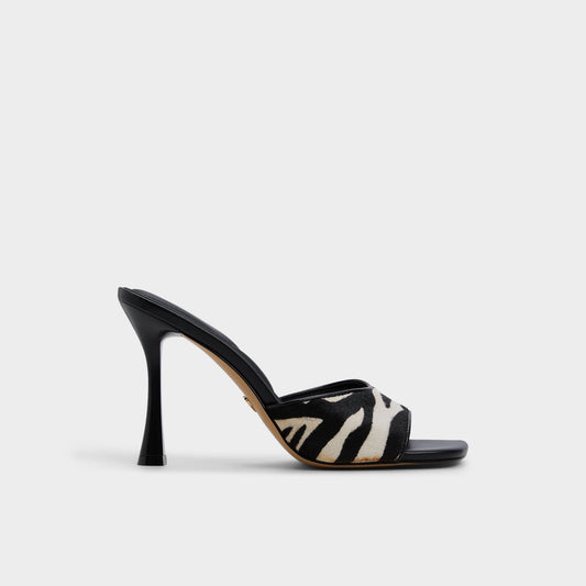 Evadalia White/Black Women's Heeled mules - Heeled mule | Aldo Premium